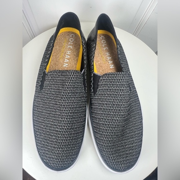 NWOB Cole Haan Grand Series Slip-on Knit Loafers Grey/Black Colorway Sz 10.5 main image 4